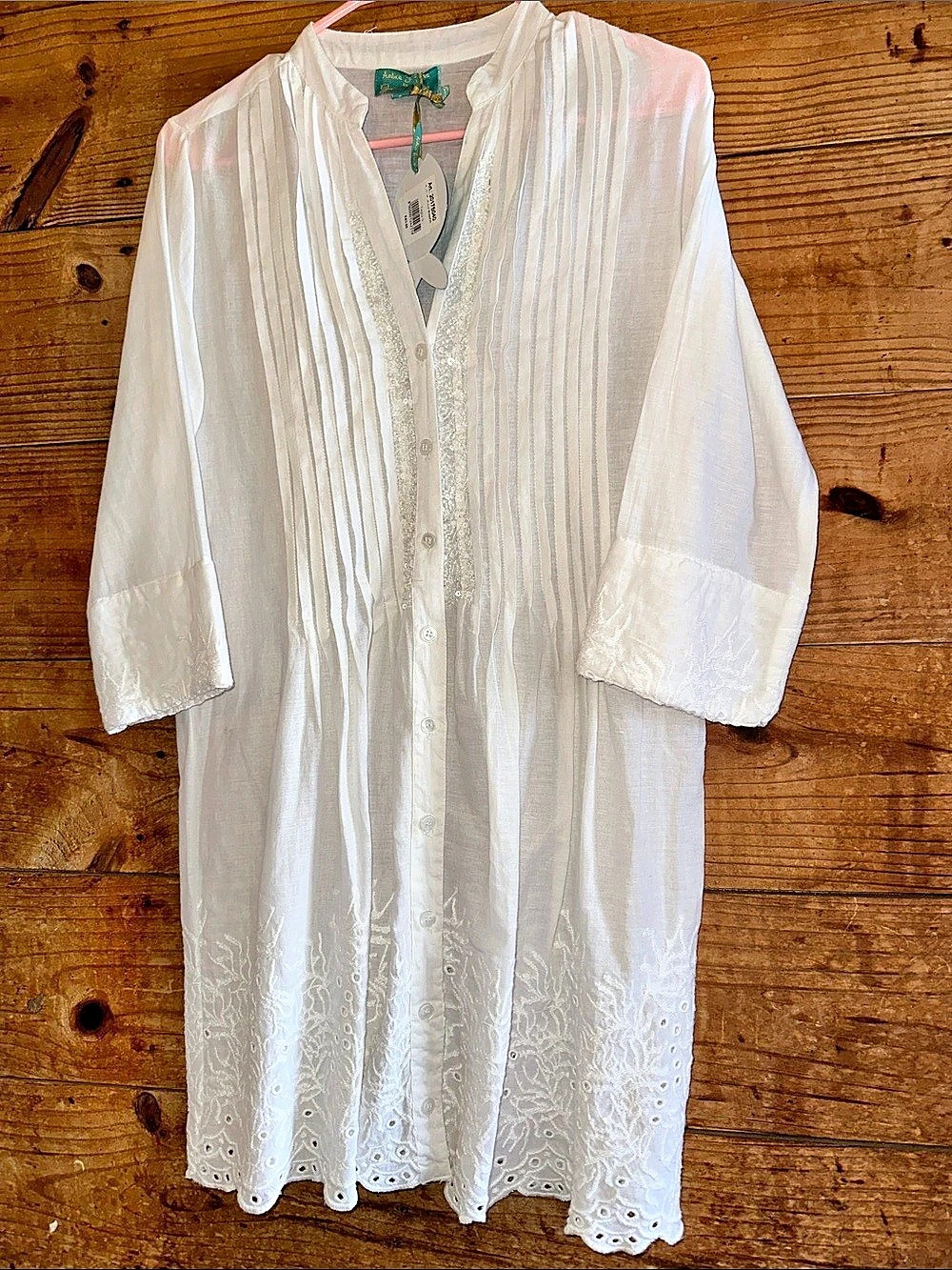 NWT Antica Sartoria by Giacomo Cinque Embroidered Tunic Size Small
